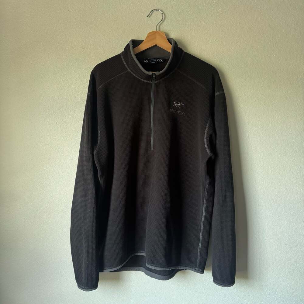Vintage Arc’teryx Delta LT Polartec Grid Fleece 1/4 Zip Black XL